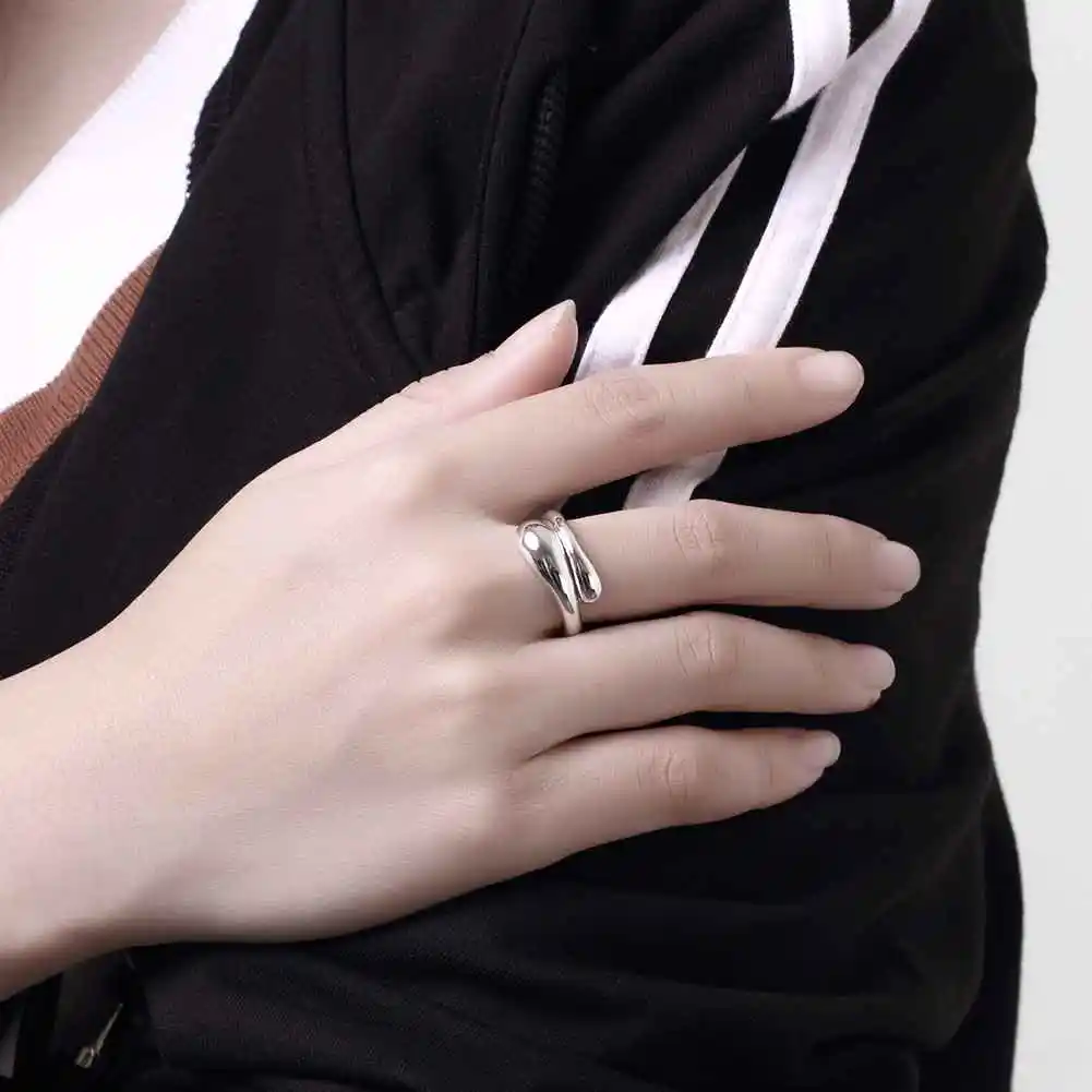 Модные украшения серебряные кольца капля дождя/кольцо в форме капли для
