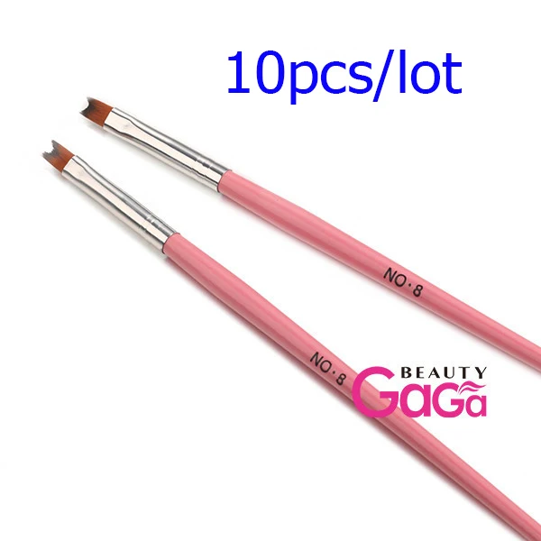 Wholesale Beauty Care French Gel Polish Brush 10pcs 18.5cm Length Wood