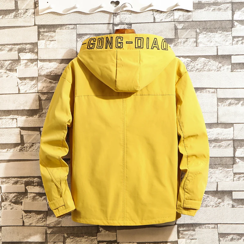 NEW Hooded Jacket Men Fashion Coat 2019 Spring Autumn Hip Hop Jackets Man Streetwear Casual Solid Color young Jacket Coat