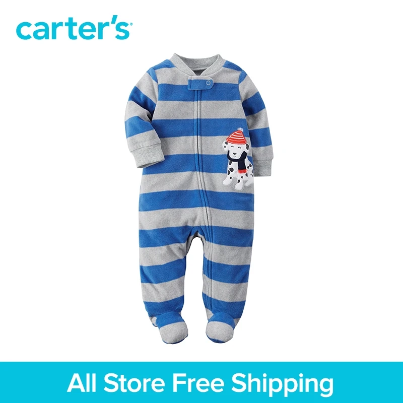 Carter's 1-piece baby children kids cute Fleece Zip-Up Sleep &amp Play 115G170 sold by China official store |