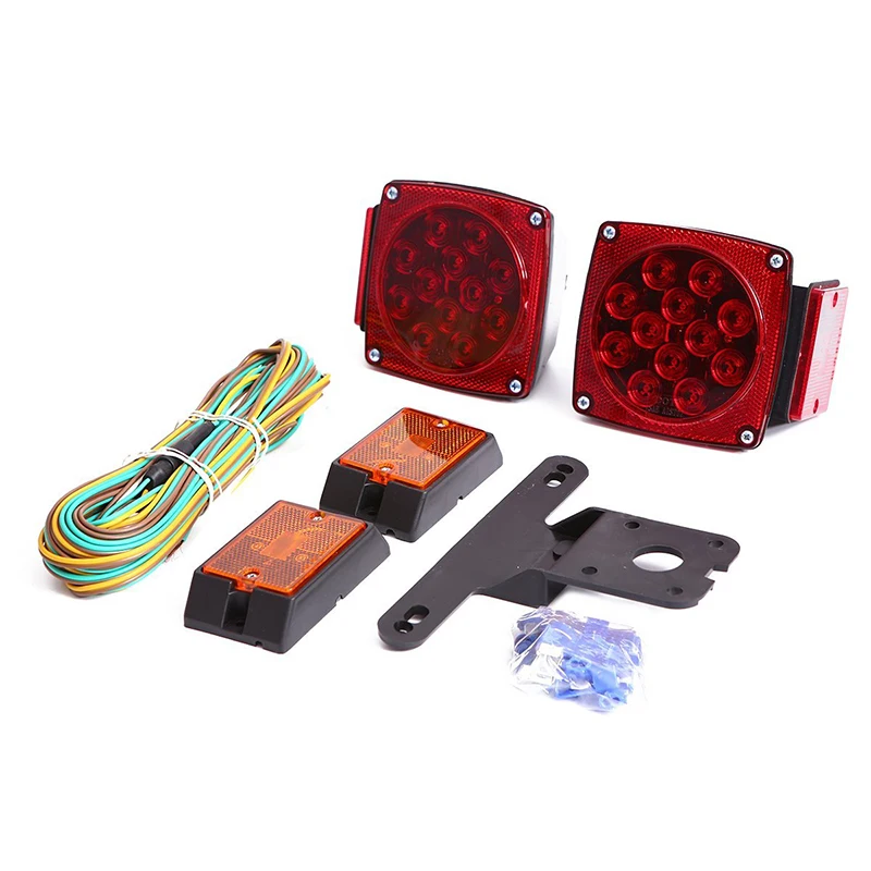 CZC AUTO 12V LED Submersible Trailer Tail Light Kit Stop Tail Signal