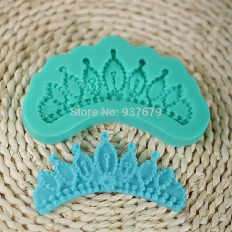 2014 crown princess wreath shower party fondant molds silicone mold soap candle moulds sugar craft tools chocolate Tool baking |