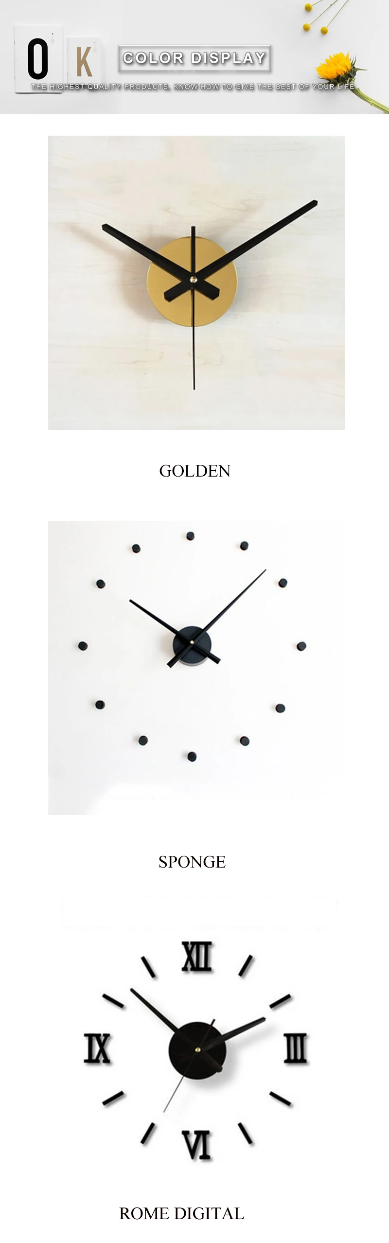 wall clock clock wall clock modern design wall watch clock wall digital wall clock watch wall 3d wall clock best selling 2018 products shabby chic large wall clock wall clocks kitchen clock wall  (5)
