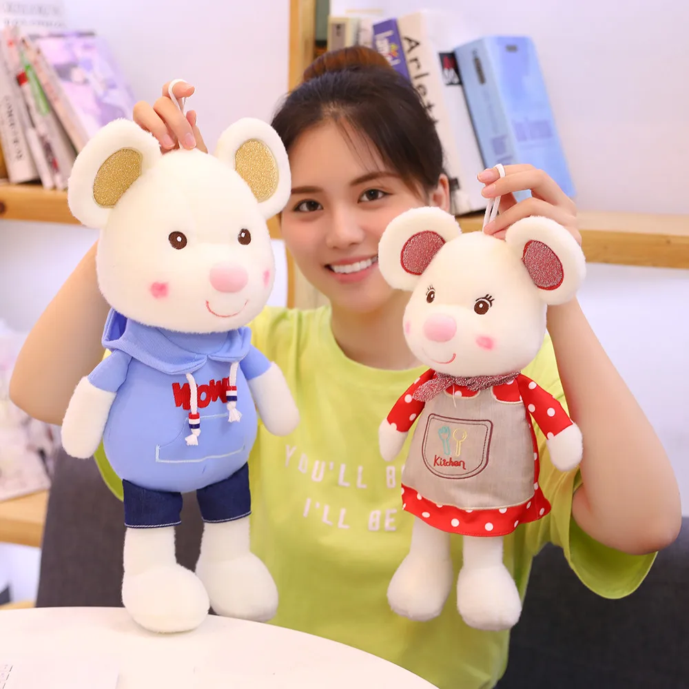 Candice guo плюшевая игрушка кукла мультяшное животное мышь крыса платье для пары