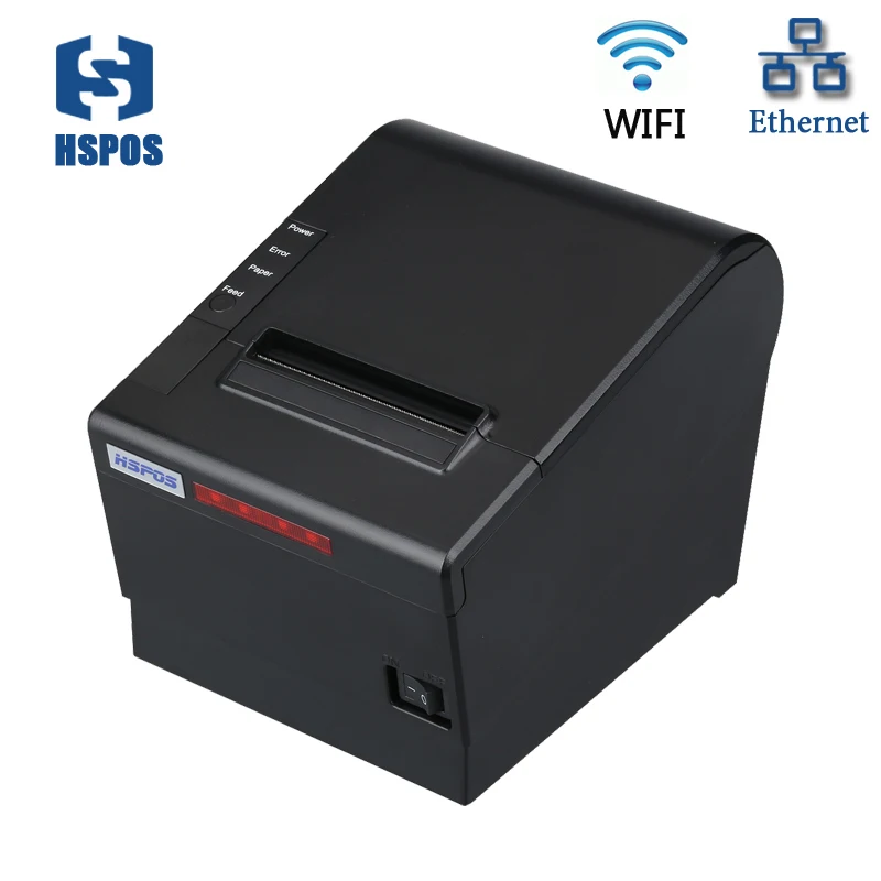 80mm wifi thermal printer with opos driver auto cutter Sound and light alarm ticket receipt