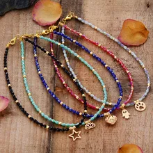 Модное женское Очаровательное ожерелье, каплевидное Хрустальное Колье чокер с бусинами, ювелирное изделие, ожерелье, подарки