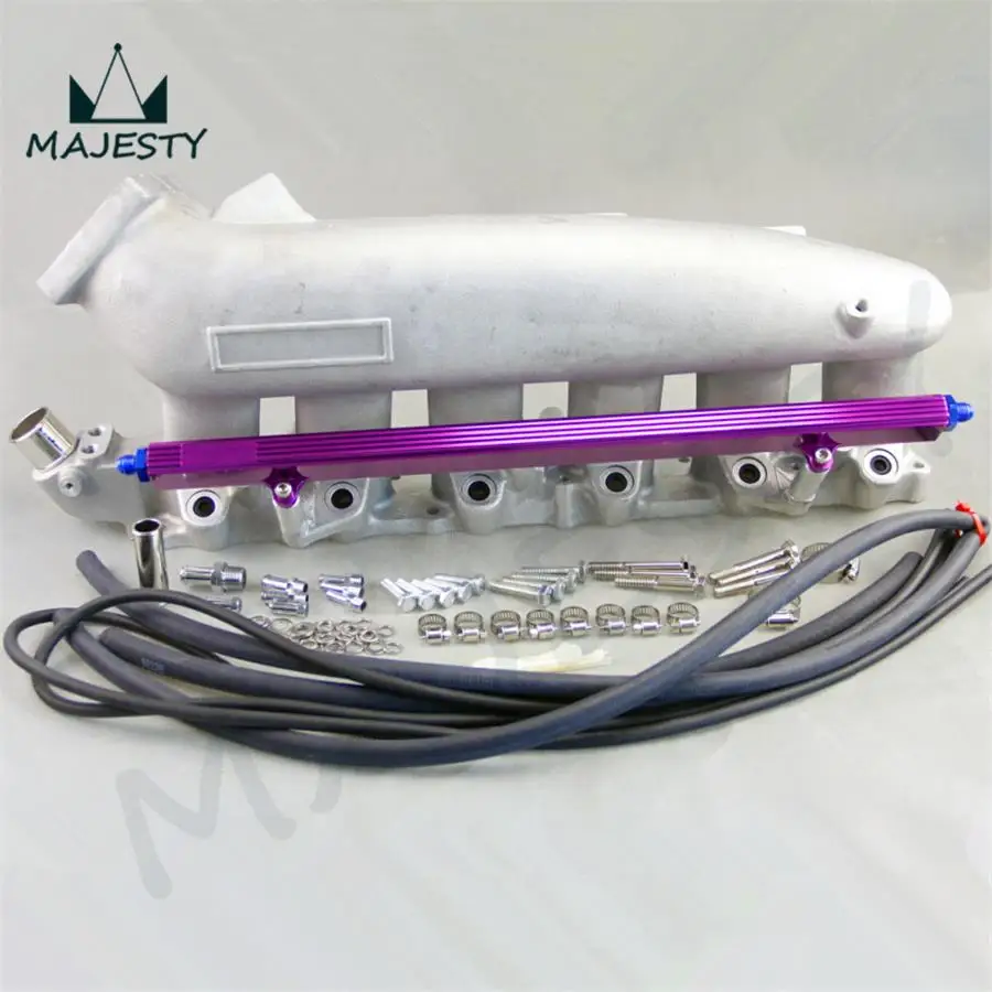 Cast Aluminum Intake Manifold Plenum with Fuel Rail for R33 R34 RB25