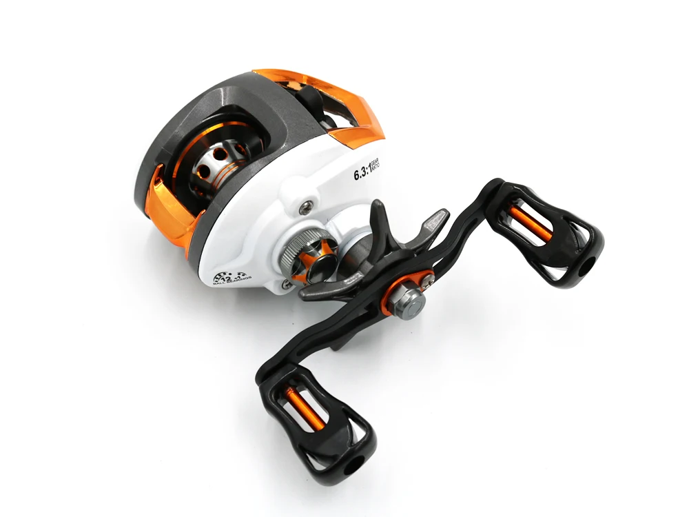 Reel com Sistema de Freio Água para a Esquerda e direita 12 plus 1 Rolamentos à Prova d' Baitcasting Fishing Reel Alta Velocidade Fishing Magnético Lp200 5 12 + 1 rolamentos à prova dleft