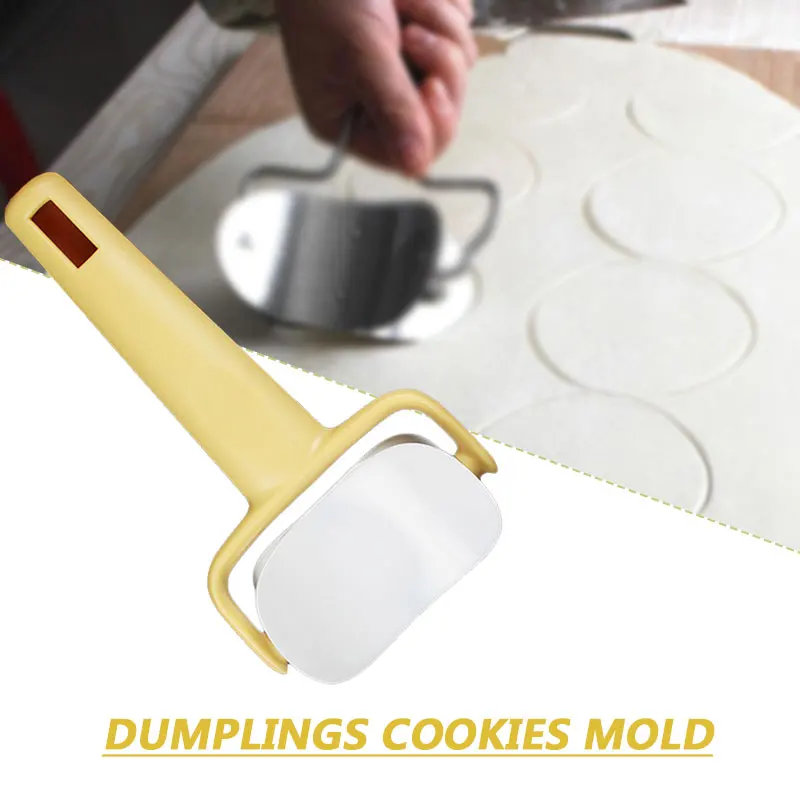 

Biscuit Mould Round Roller Cutter Pastry Baking Cups Cupcake Wrappers Kitchen DIY Dumpling Machine Embossed Dumplings Device