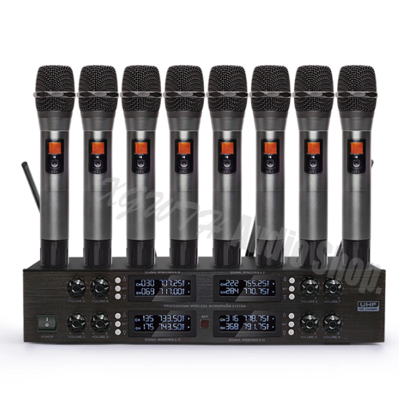 Profession UHF Adjustable Frequency 8 Dynamic