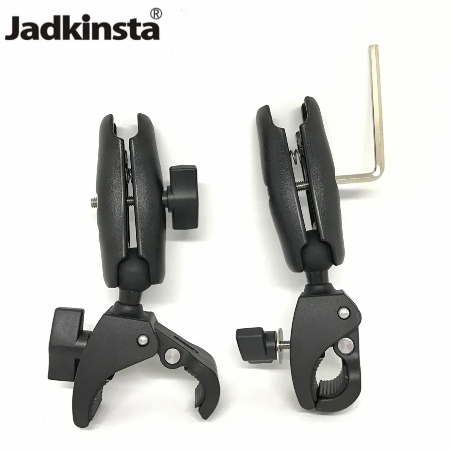 

Jadkinsta For Gopro Ram mount SLR 1 inch Double Socket Arm and Claw Clamp Motorcycle Handlebar Bike Rail Mount Base Ball Head