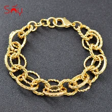 Солнечный ювелирные изделия распродажа ювелирных изделий Выводы круглые браслеты для Для женщин звено цепи высокое качество браслет для вечерние свадебные украшения
