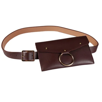 

Waist Packs Belt Ladies Mobile Phone Bag Decorative Ring Detachable Dual-use Purse Belt