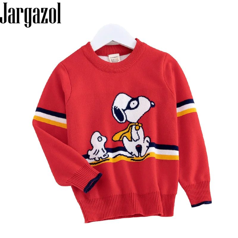 

Jargazol Boys Sweater 2019 Autumn Warm Baby Girl Clothes Cartoon Dog Embroidery Children Outfits Fall Kids Knit Outfits