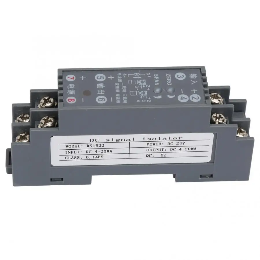DC 24 В 1 в 1 из переменного тока изолятор сигнала передатчик 4-20mA PLC входной сигнал Функция кондиционера