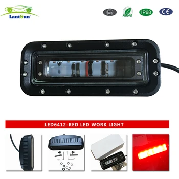 

LED Forklift Safety Light 6 inch 12W Blue LED light red Zona Risk Danger Area Warning Light Warehouse headlight Lantsun