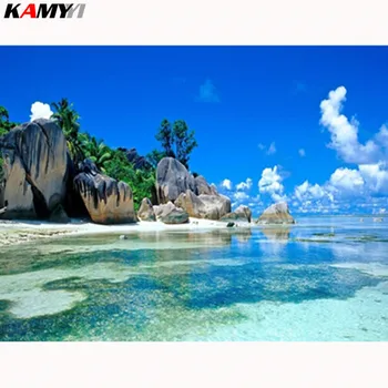 

Seaside,5D,DIY,Diamond Painting,Full,Landscape,Cross Stitch,Round Rhinestone,Needlework,Embroidery,Room Decoration,Crafts LK1