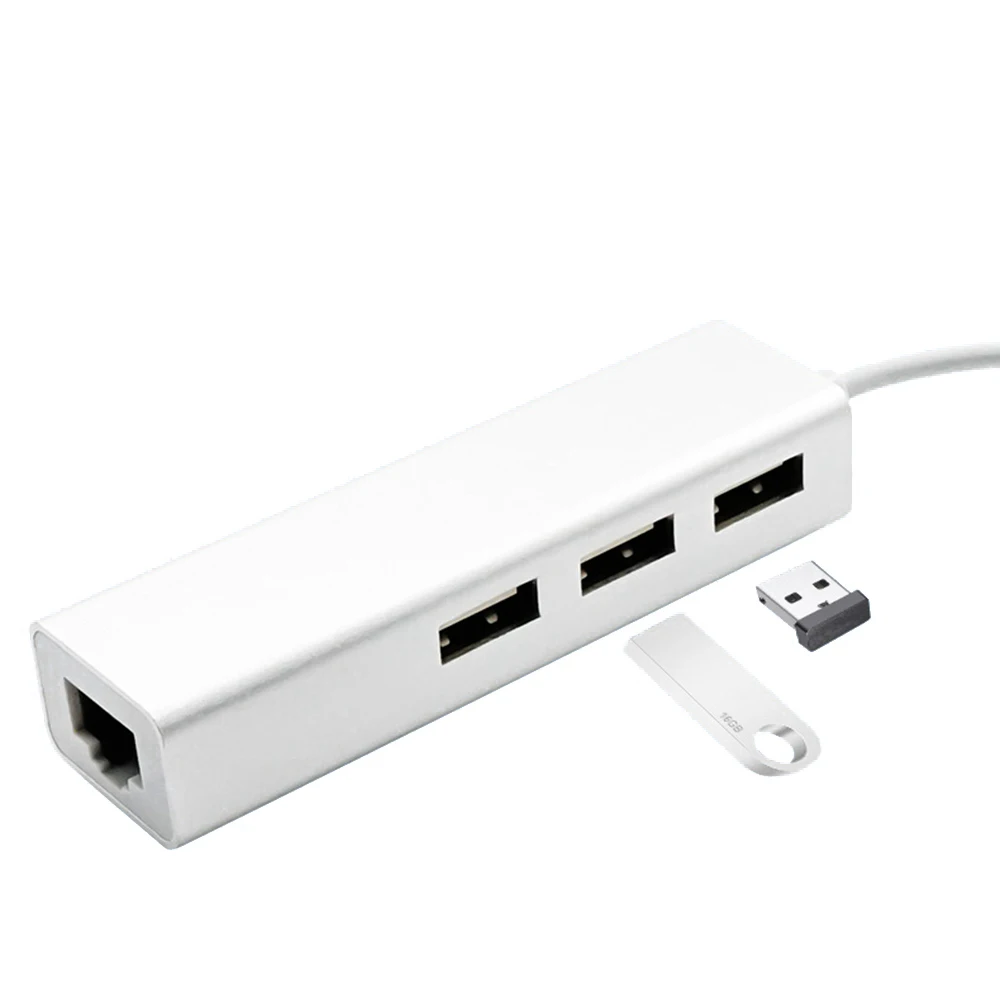 Rovtop USB сто мегабит адаптера Ethernet 10/100 Мбит/с usb-хаб 2,0 Lan проводной сетевой карты Rj45 Порты и разъёмы Разветвитель USB для компьютера