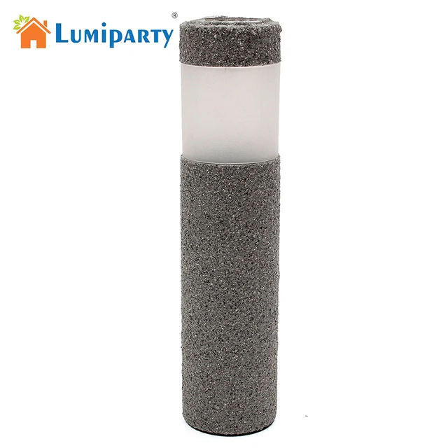 lumiparty solar outdoor garden path lawn light solar bollard light