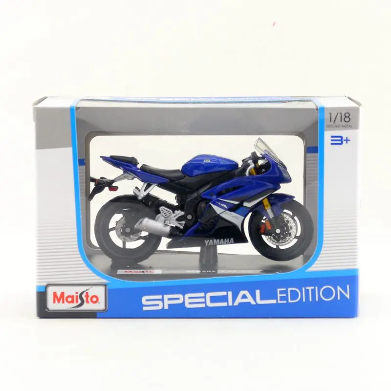 Maisto/Масштаб 1:18/литая модель мотоцикла Игрушка/2008 YAMAHA YZF-R6 супер синяя модель/нежный подарок или игрушка/воротник/для детей