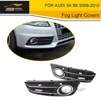 

ABS Car Front Fog Lamp Mask Fog Light Covers Grill Grd For Audi S4 B8 2009-2012