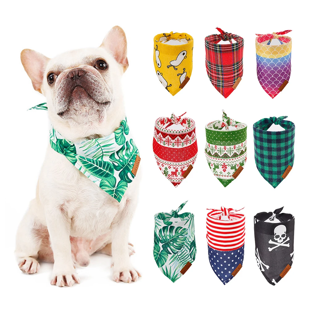 GLORIOUS KEK Dog Bandanas Cotton font b Pet b font Bandana Scarf for Small Medium Large