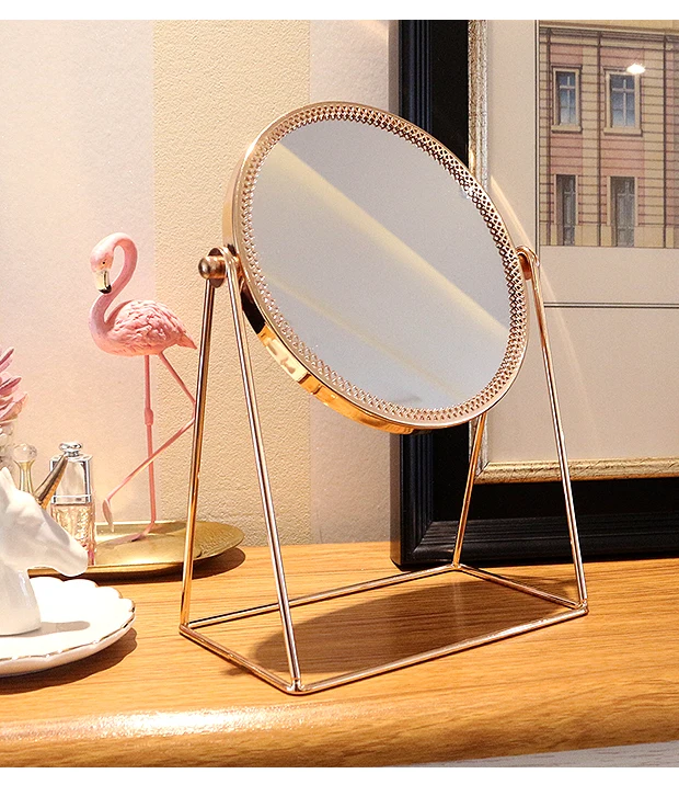Винтажное зеркало для туалетного столика из золотистой смолы прямоугольное/Круглое с кружевом декоративное зеркало для макияжа туалетный столик домашний декор Espejos