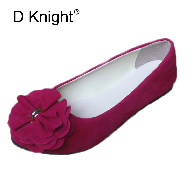 

Fashion Bow Round Toe Shallow Mouth Slip-on Women Flats Vintage Flock Ballerinas For Women Ladies Casual Flat Shoes Size 35-42
