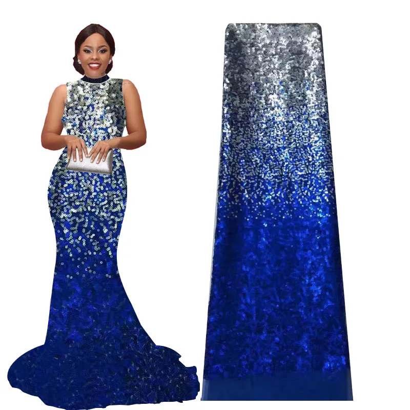 

latest african lace fabric 2017 French Sequins Net Lace Fabric/High Quality African Tulle Fabric/ Design Party f17022802
