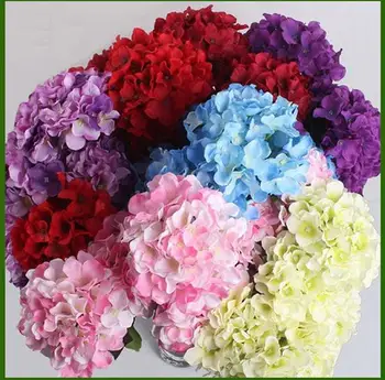 

Artificial Flowers Christmas Party Wedding Silk Artificial Hydrangea Flowers HEAD Head Diameter 15cm Home Ornament Decoration
