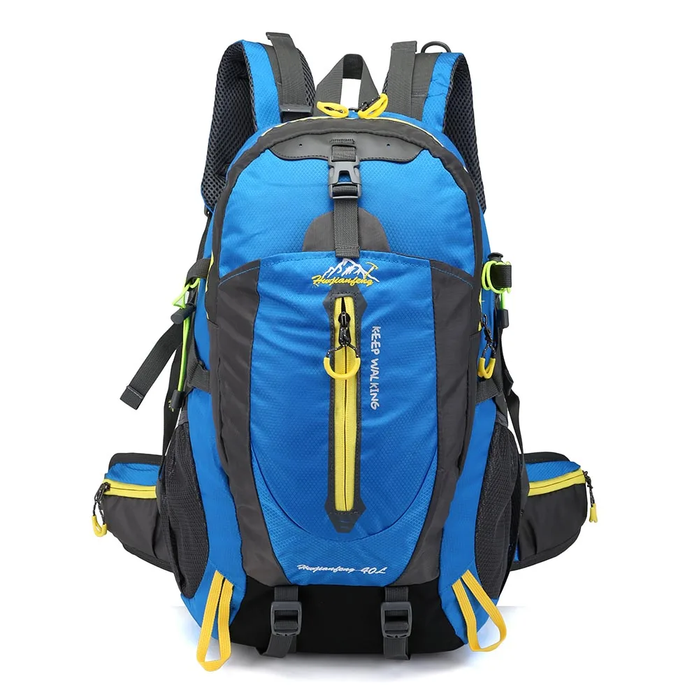 Водонепроницаемый рюкзак для скалолазания, 40 л, спортивная сумка для отдыха на открытом воздухе, походный рюкзак для путешествий, походный рюкзак, походные сумки для мужчин и женщин - Цвет: Синий цвет