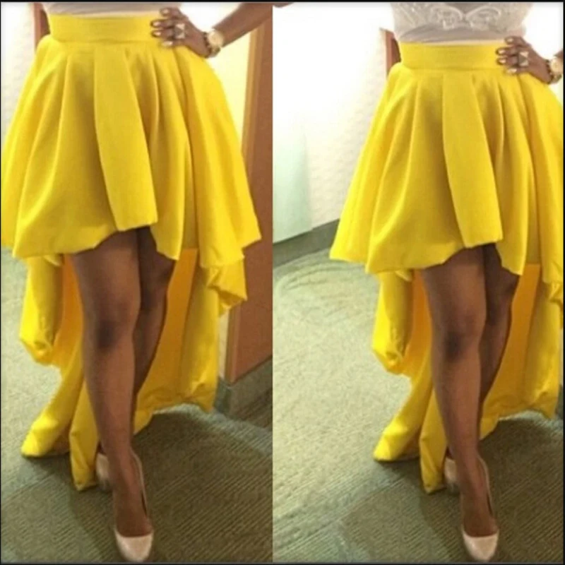 Amarillo Formal Falda Faldas Alta Baja Cintura De Elegante Sexy Cremallera Las Vestido Fiesta Mujeres Nuevo RBnSxwqaw