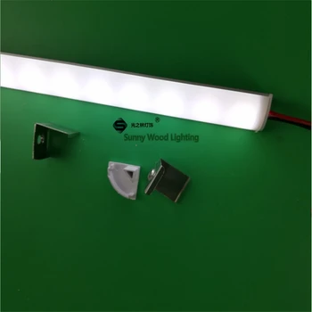 

2pcs/lot 12VDC 45degree corner profile with 5050 strip ,6W cabinet rigid strip for showcase ,mirror ,kitchen ,window cupboard