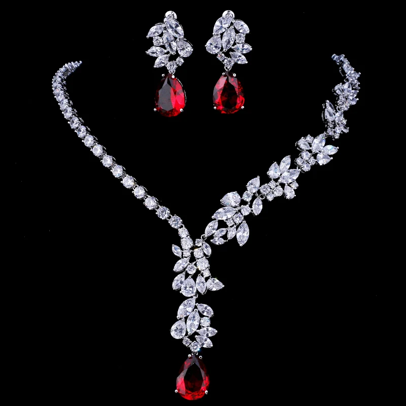 Unique Design Choker Necklace Stud Earrings Bridal Jewelry Sets Wedding Accessories