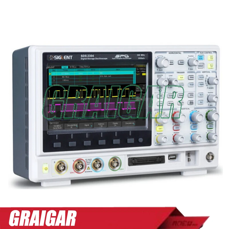 

SIGLENT SDS2204 8 inch TFT-LCD 200Mhz 4 Channels SPO Technology Digital Storage Oscilloscope with 28M Memory Depth