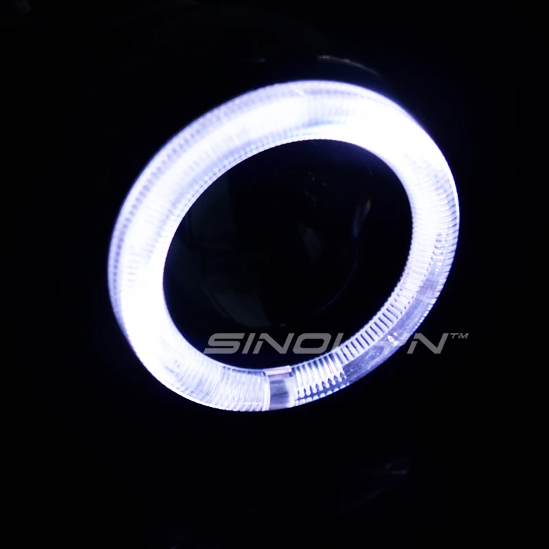 Sinolyn мотоцикл Проектор фары Bi xenon линзы 2 3 ''CCFL ангельские глазки Halo огни DIY Kit