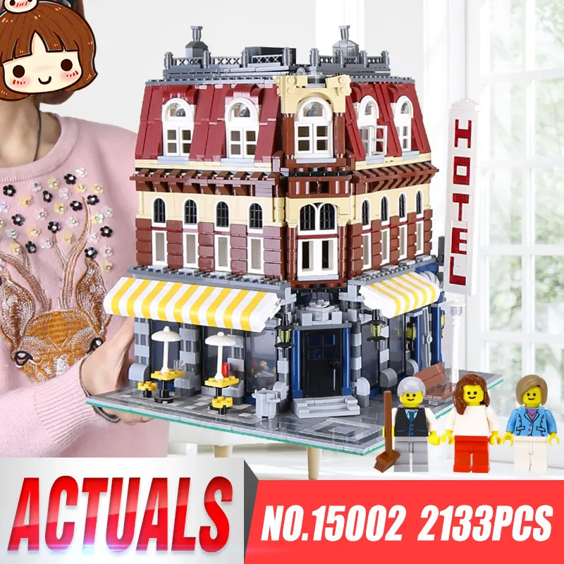 

Lepin 15002 City Street Cafe Corner Model legoing 10182 Educational Building Kits Blocks Kids Funny Brinquedos for Children Gift