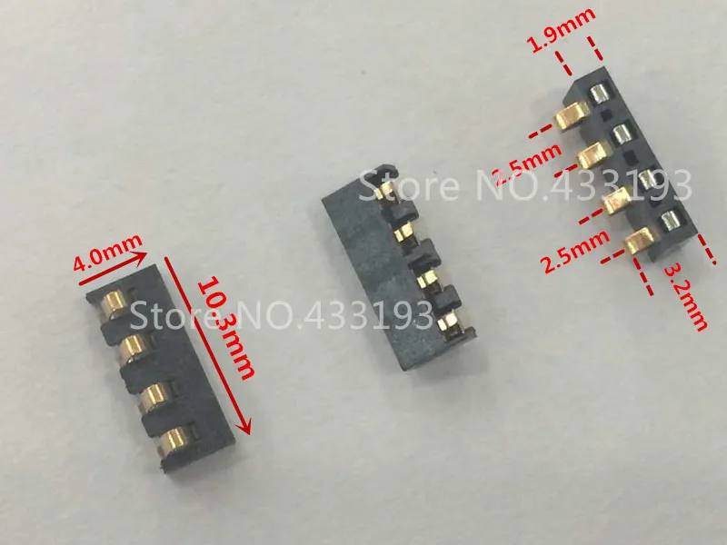 free shipping original 50pcs Side joint type battery holder 4Pin