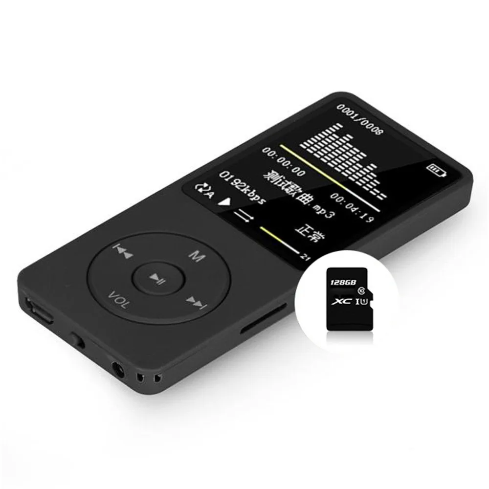 Новая мода MP3 плеер FM Портативный ЖК-экран HiFi без потерь Звук Музыка USB поддержка 128 Гб Micro SD TF карта Walkman JANN26