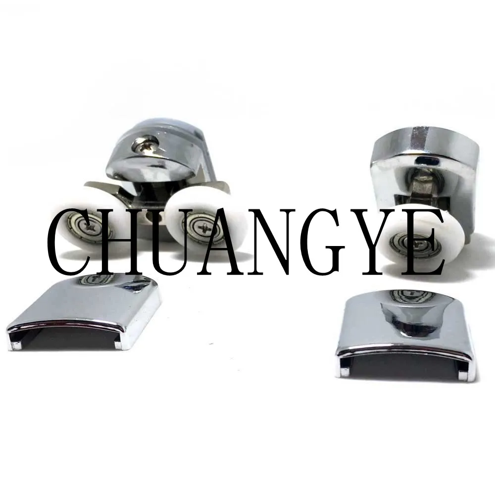 

Replacement Shower Door Fixing Wheels in Chrome - 4x Double Top & 4x Singel Bottom 23MM/25MM