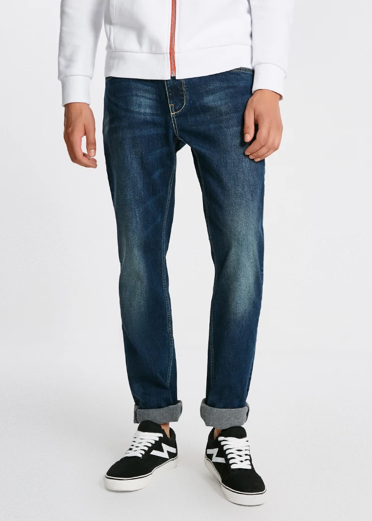 Jack Jones мужские джинсы Брендовые толстые теплые хлопковые однотонные прямые джинсы джинсовые брюки мужские s байкерские джинсы | 218432505
