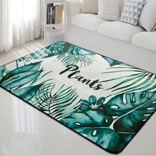 Тропические Зеленые растения толстый ковер в скандинавском стиле ковер для гостиной спальни Декор Прямоугольный Диван комната детские напольные ковры