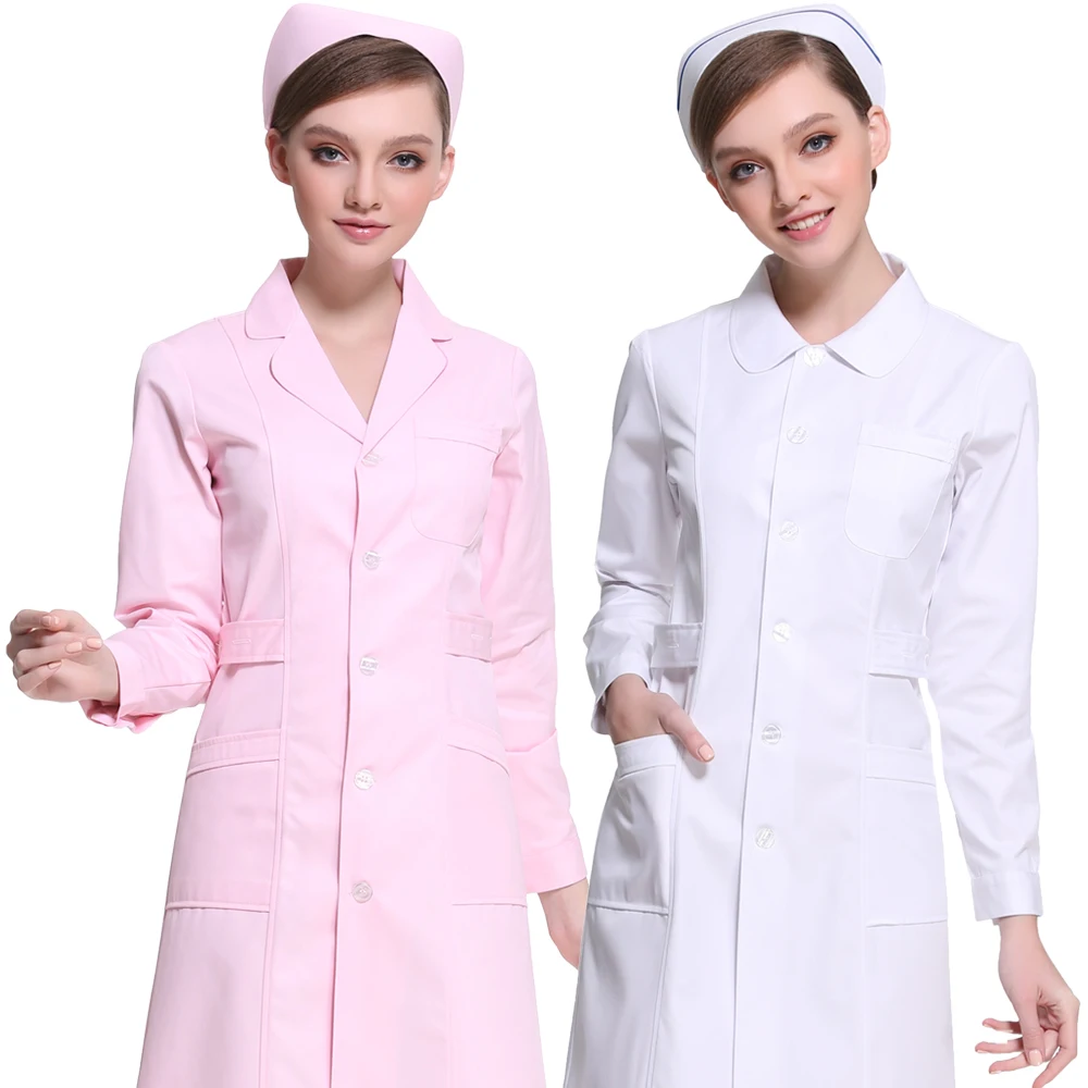 Одежда для медсестер с длинным рукавом женский розовый белый пальто зима с коротким рукавом косметолог Студенческая БОЛЬНИЦА медсестра обслуживание комбинезоны костюм