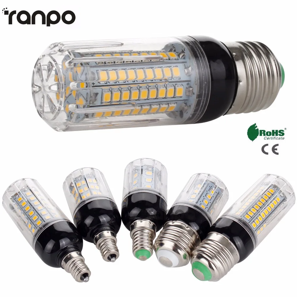 E26 E12 E27 E14 светодиодный Кукуруза лампы 5 Вт 6 9 12 15 2835 SMD светильник лампа AC 110V 220V