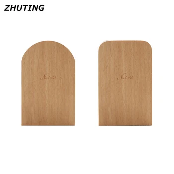 

Nature Wood Book Stand Anti-skid Bookends Book Ends Shelf Holder 13*8cm