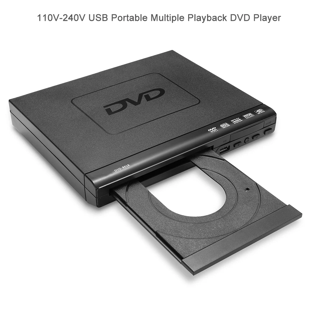 110 V-240 V USB Портативный несколько воспроизведения DVD плеер ADH DVD проигрыватель компакт-дисков/SVCD/VCD/проигрыватель дисков с дальний Управление- подача заявки на DVD160