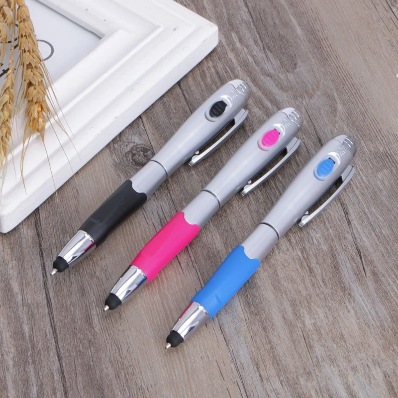 

Ballpoint Pens 3 In 1 LED Light Tablet Stylus Stationery Capacitive Touch Screen
