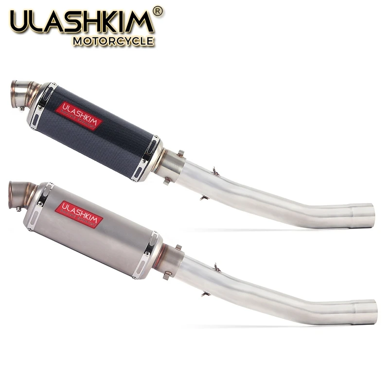 

Motorcycle Exhaust Escape Muffler Middle Contact Pipe Full System Slip on For KAWASAKI ZX 10R ZX10R ZX-10R 2008 2009 2010