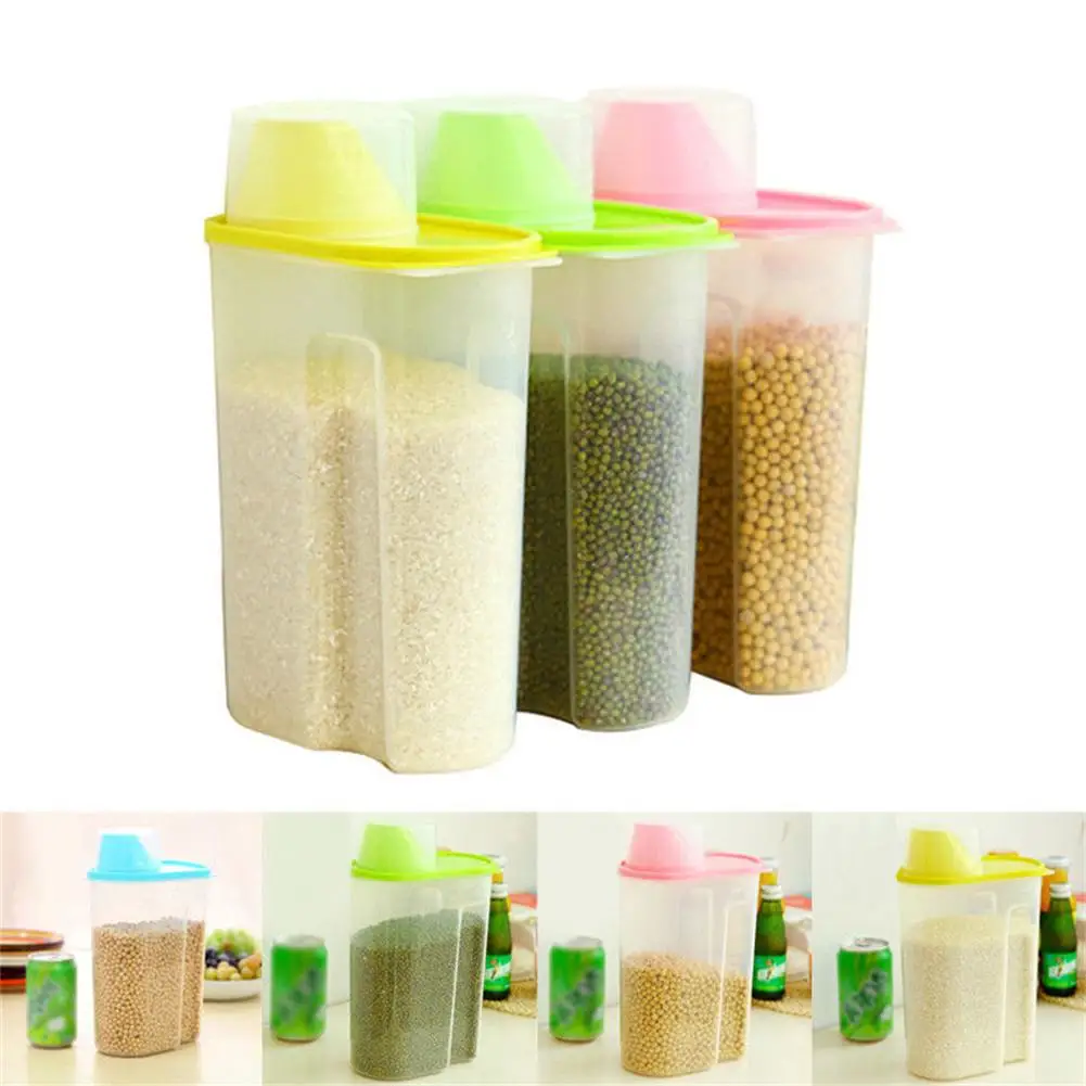 2.5L PP коробка для хранения еды прозрачный набор пластиковых контейнеров с крышками для заливки кухонных бутылок для хранения сухих зерен баночки