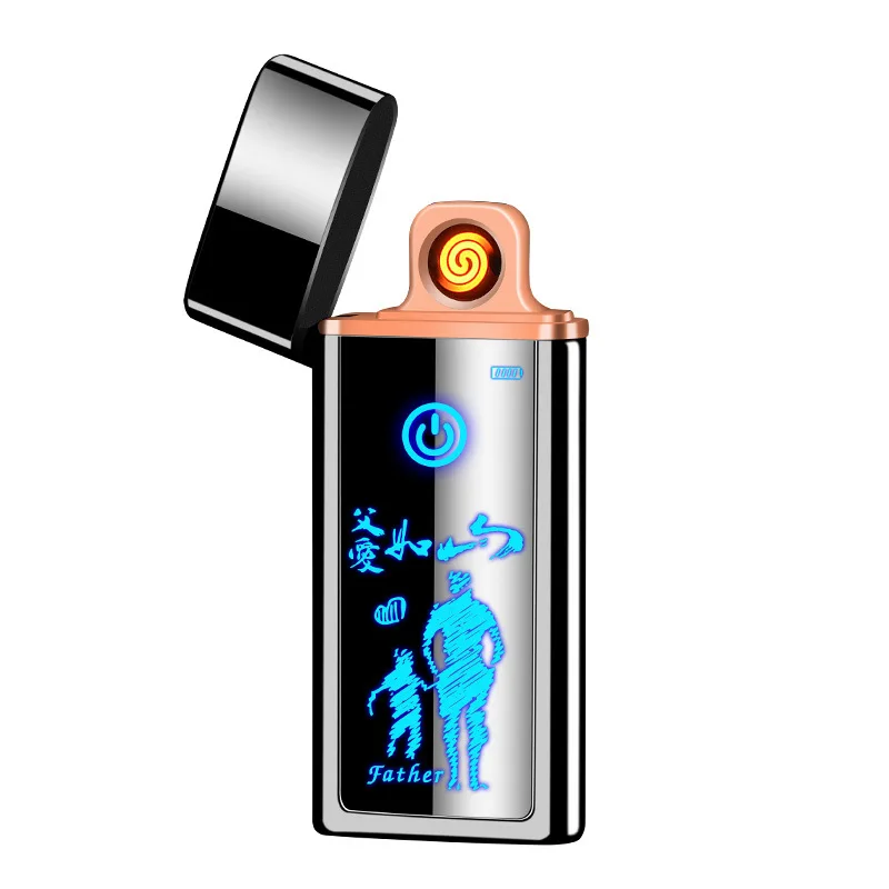 USB зарядка ветрозащитная Электронная зажигалка большой светодиодный экран